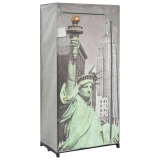 riidekapp, New York, 75 x 45 x 160 cm, kangas