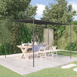 тент, антрацитово-серый, 3x3 м, 180 г/м², ткань и сталь