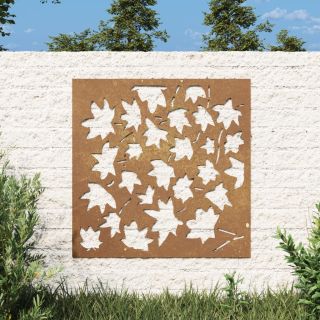 aia seinakaunistus, 55x55 cm, Corteni teras, vahtralehe disain