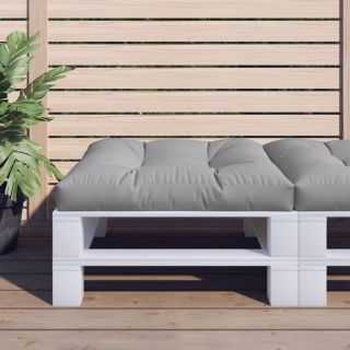 Подушка для сиденья из европоддона, серая, 70x70x12 см, ткань
