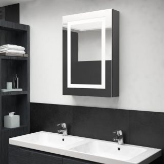 LED vannitoa peegelkapp, hall, 50 x 13 x 70 cm