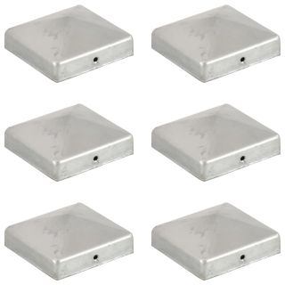 püramiidikujuline aiapostiots, 6 tk, tsingitud metall, 81x81 mm