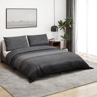 комплект постельного белья, темно-серый, 225 x 220 см, хлопок