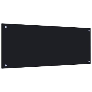 köögi pritsmekaitse, must, 100 x 40 cm, karastatud klaas