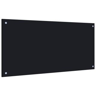 köögi pritsmekaitse, must, 100 x 50 cm, karastatud klaas