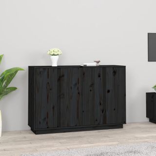 puhvetkapp, must, 120 x 35 x 80 cm, männipuit
