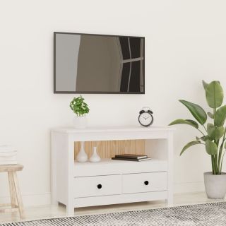 telerikapp, valge, 79 x 35 x 52 cm, männipuit