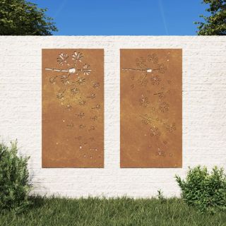 aia seinakaunistus, 2 osa, 105x55 cm, Corteni teras lilledisain