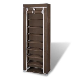 Тумба для обуви тканевая 57 x 29 x 162 см коричневая