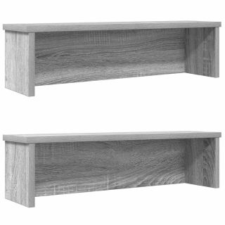 köögiriiulid virnastatavad 2 tk, hall Sonoma tamm, 50x15x16 cm
