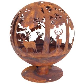 Esschert Designi välikamin, laserlõigatud 57,5 x 57,5 x 66 cm roostevärvi