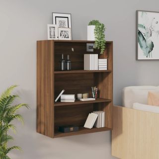 настенный шкаф, коричневый дуб, 69,5 x 32,5 x 90 см