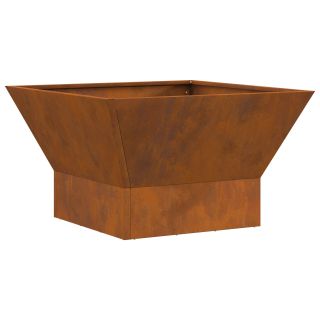 pruun tulekaev 60x60x35 cm kulutatud terasest