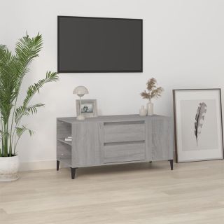 Тумба под ТВ, серый дуб Сонома, 102 x 44,5 x 50 см, ДСП