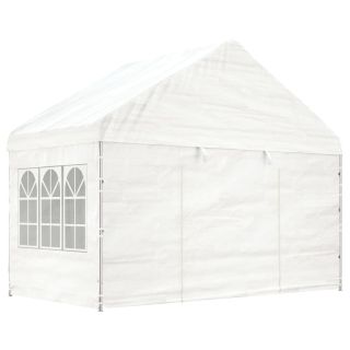 katusega varjualune, valge, 4,08 x 2,23 x 3,22 m, polüetüleen