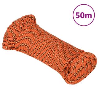лодочный канат, оранжевый, 5 мм, 50 м, полипропилен