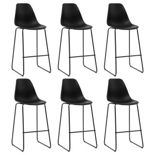 baaritoolid 6 tk, must, plast