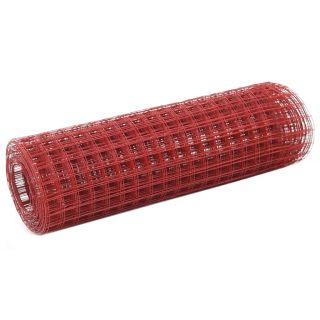 kanade traataed, teras PVC kattega, 10 x 0,5 m, punane