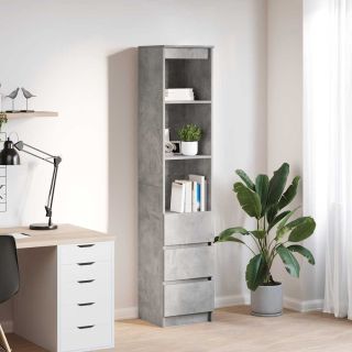Highboard Betoonhall 37,5x35x180 cm Engineered Wood