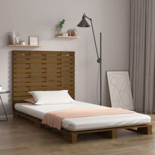 Изголовье кровати настенное, медово-коричневое, 126x3x91,5 см