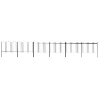 kumerate otstega aed, teras, 10,2 x 1,2 m, must