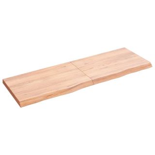настенная полка, светло-коричневая, 120 x 40 x (2-4) см, обработанная дубовая древесина