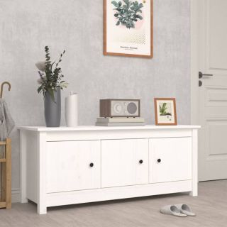 Тумба для обуви, белая, 110 x 38 x 45,5 см, сосна