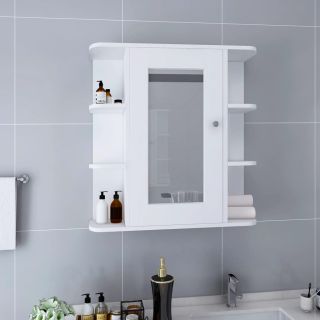 vannitoa peegelkapp, valge, 66 x 17 x 63 cm, MDF