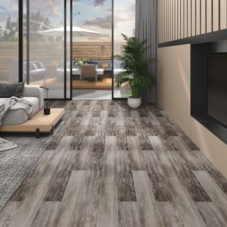 PVC-st põrandalauad 5,02 m², 2 mm, iseliimuv, mattpuit, pruun