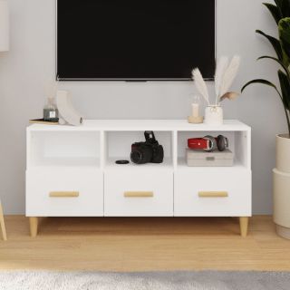 telerikapp, kõrgläikega valge, 102 x 36 x 50 cm, tehispuit