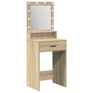 Soengulauad LED-valgustitega Sonoma tammes 50x41x135 cm