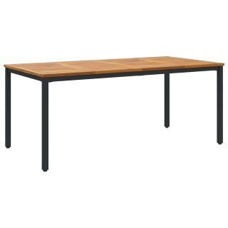 Aiamööblilaud 180x90x75 cm Tugev akatsiapuit ja metall