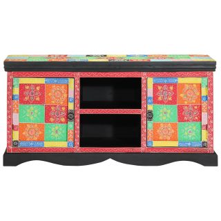 TV kapp, mitmevärviline, 100x35x50 cm, tahke mangopuu