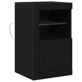 külmkapp LED-valgustusega Must tamm 41x37x67 cm