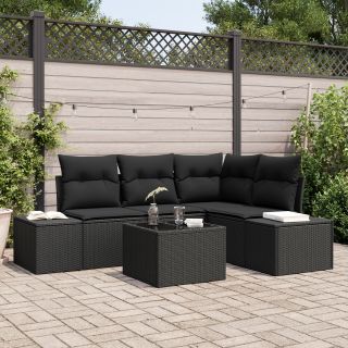 5-osaline aia diivanikomplekt padjadega beige poly rattan