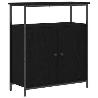 Seinale Paigaldatav Kapp Must Tamme 69,5x34x90 cm Töödeldud Puit