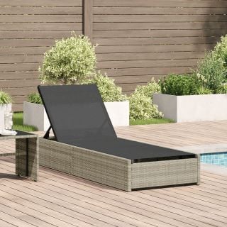 Päikese lamamistool Beež 60x200x27 cm Polü Rattan