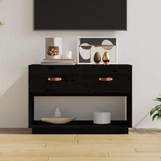 telerikapp, must, 90 x 40 x 60 cm, männipuit