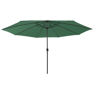 aia päikesevari LED-tuledega, 400 cm, roheline