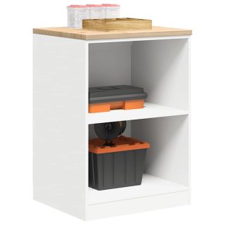 Гаражный шкаф для хранения вещей, белый 60x51x85 см, сосна