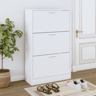 jalatsikapp, valge, 63 x 24 x 103 cm, tehispuit