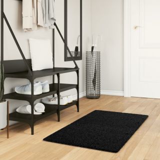 vaip OVIEDO lühikese narmaga, must, 60 x 110 cm