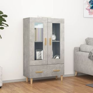 kõrge kapp, betoonhall, 70 x 31 x 115 cm, tehispuit