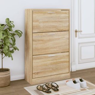 Тумба для обуви, дуб Сонома, 63 x 24 x 103 см, искусственное дерево