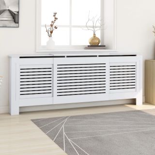 MDF radiaatorikate, valge, 205 cm