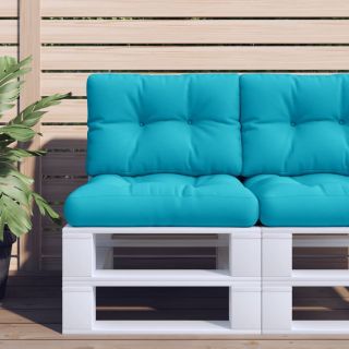 Подушка для сиденья из европоддона, бирюзовая, 50x40x12 см, ткань
