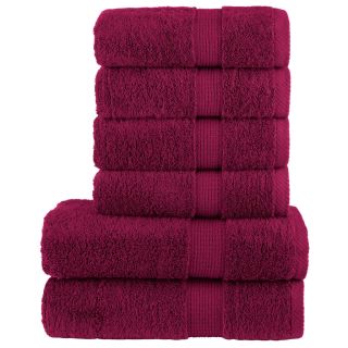 6-osaline rätikute komplekt SOLUND, veinipunane, 600 gsm