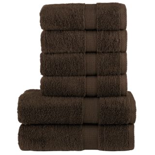 6-osaline rätikute komplekt SOLUND, pruun, 600 gsm