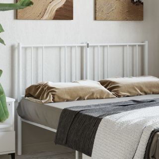 metallist voodipeats, valge, 120 cm