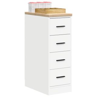 Гаражный шкаф для хранения вещей, белый 30x51x85 см, сосна